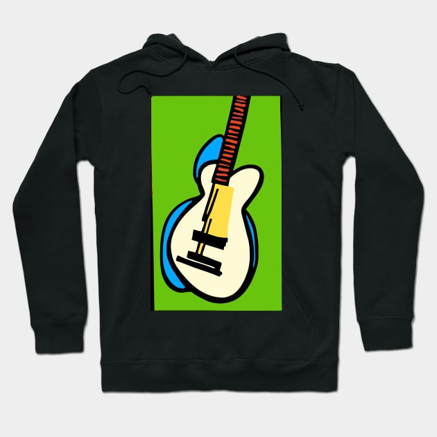 Pop Art Guitar Hoodie by loeye